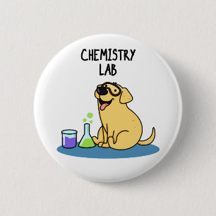 Chemie Labrador Funny Labrador Dog Pub Button