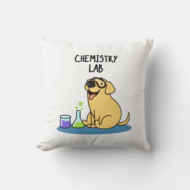 Chemie Labrador Funny Labrador Dog Pub Kissen (Vorderseite)