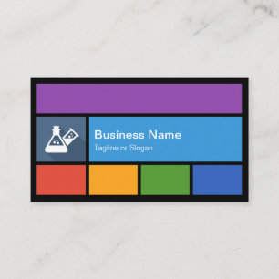 Chemie Labrador Laboratory - Farbige Fliesen kreat Visitenkarte