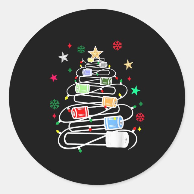 Chemie Labrador Scientifiost Phlebotomist Weihnach Runder Aufkleber (Vorderseite)