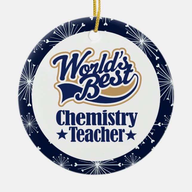 Chemie-Lehrer-Geschenk-Verzierung Keramikornament (Vorne)
