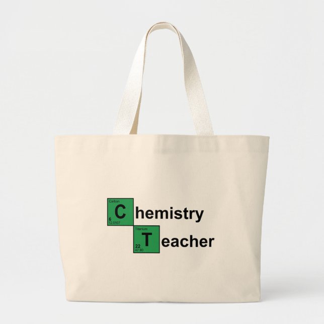 Chemie-Lehrerschwarzes Jumbo Stoffbeutel (Vorne)