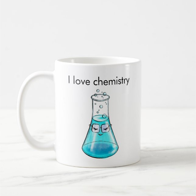 Chemie Liebe Niedliche Wissenschaft Labrador Kunst Kaffeetasse (Links)