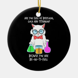 Chemie Lieben für Studenten Katze Keramik Ornament