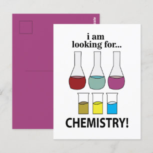 Chemie Lustig Ich suche Chemie Postkarte