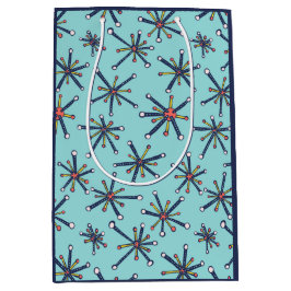 Chemie Molekül Retro Modernes Abstraktes Muster Mittlere Geschenktüte