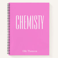 Chemie | Personalisiertes rosa Schulgraphikpapier