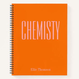 Chemie Personalisiertes Schulgraphikpapier Orang Notizbuch