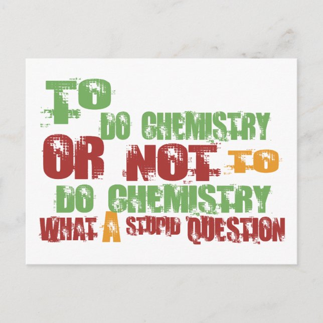 Chemie Postkarte (Vorderseite)