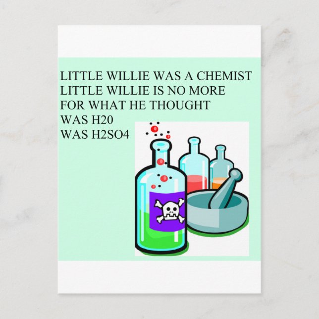 Chemie Postkarte (Vorderseite)