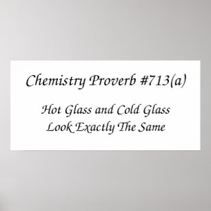 Chemie-Proverb-Poster Poster