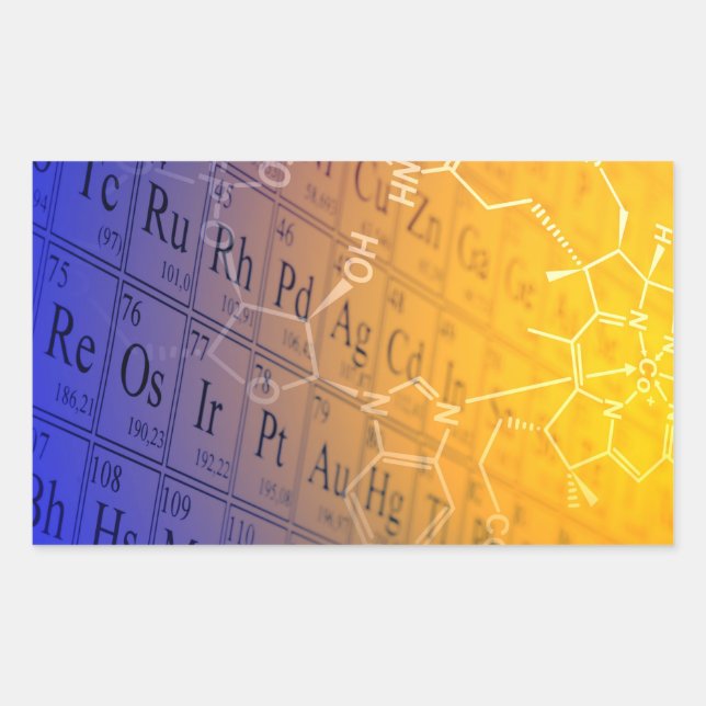 Chemie Rechteckiger Aufkleber (Vorderseite)