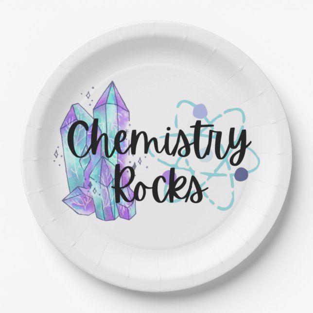 Chemie-Rocks-Party-Teller Pappteller (Vorderseite)