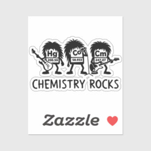 Chemie Rocks Science Rock Band Aufkleber