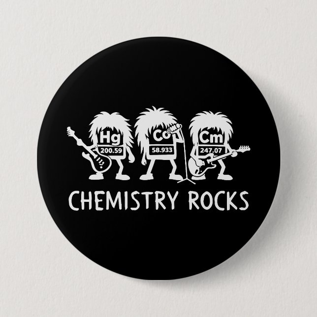Chemie Rocks Science Rock Band Button (Vorderseite)