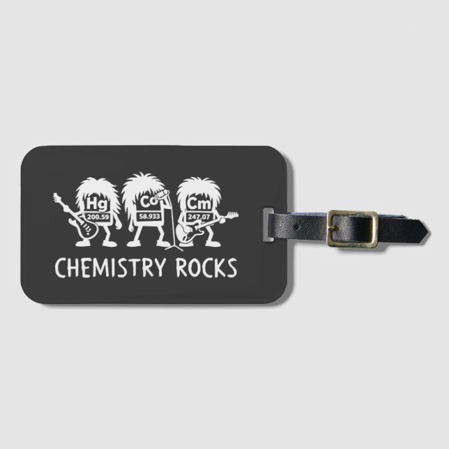 Chemie Rocks Science Rock Band Gepäckanhänger (Vorderseite (Horizontal))