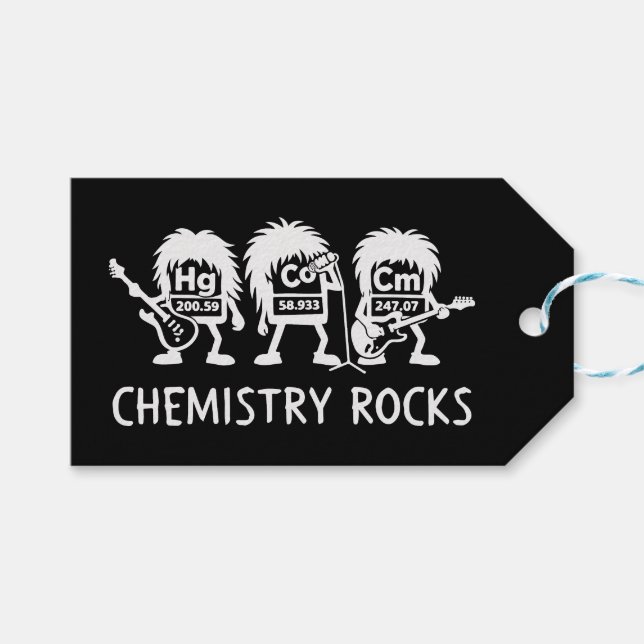 Chemie Rocks Science Rock Band Geschenkanhänger (Vorderseite (Horizontal))