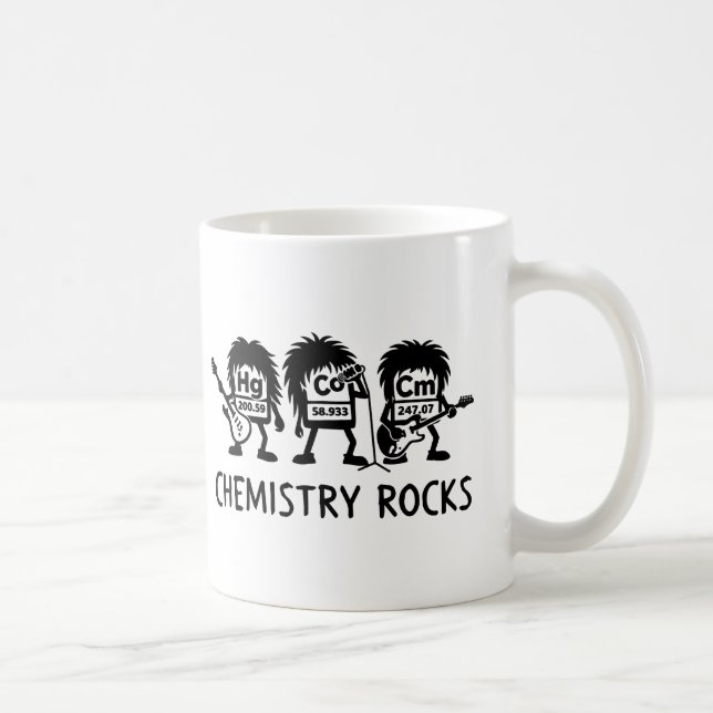 Chemie Rocks Science Rock Band Kaffeetasse (Rechts)