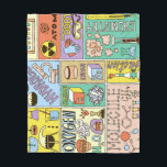 Chemie Science Vintag Illustration Set Fleecedecke<br><div class="desc">Chemie Science Banners Set. Vintage Illustrationen von der Hand gezeichnet. Chemiewissenschaftsbanner mit einer Vintagen handgezeichnet Touch. Chemie Wonders: Von Hand Gezeichnet Illustrationen in der Farbenpraxis: Chemie, Naturwissenschaften, Fach, Schule, Chemie, Skizze, Bildung, Mol, Molekül, Gas, Dampf, Sauerstoff, fest, Lernen, Junge, Mischung, Flüssigkeit, Elemente, Mädchen, Explosion</div>