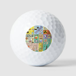 Chemie Science Vintag Illustration Set Golfball