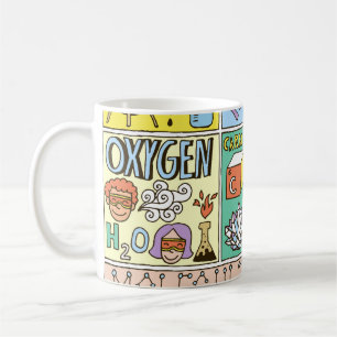 Chemie Science Vintag Illustration Set Kaffeetasse