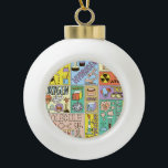 Chemie Science Vintag Illustration Set Keramik Kugel-Ornament<br><div class="desc">Chemie Science Banners Set. Vintage Illustrationen von der Hand gezeichnet. Chemiewissenschaftsbanner mit einer Vintagen handgezeichnet Touch. Chemie Wonders: Von Hand Gezeichnet Illustrationen in der Farbenpraxis: Chemie,  Naturwissenschaften,  Fach,  Schule,  Chemie,  Skizze,  Bildung,  Mol,  Molekül,  Gas,  Dampf,  Sauerstoff,  fest,  Lernen,  Junge,  Mischung,  Flüssigkeit,  Elemente,  Mädchen,  Explosion</div>