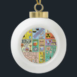 Chemie Science Vintag Illustration Set Keramik Kugel-Ornament<br><div class="desc">Chemie Science Banners Set. Vintage Illustrationen von der Hand gezeichnet. Chemiewissenschaftsbanner mit einer Vintagen handgezeichnet Touch. Chemie Wonders: Von Hand Gezeichnet Illustrationen in der Farbenpraxis: Chemie, Naturwissenschaften, Fach, Schule, Chemie, Skizze, Bildung, Mol, Molekül, Gas, Dampf, Sauerstoff, fest, Lernen, Junge, Mischung, Flüssigkeit, Elemente, Mädchen, Explosion</div>