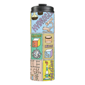 Chemie Science Vintag Illustration Set Thermosbecher