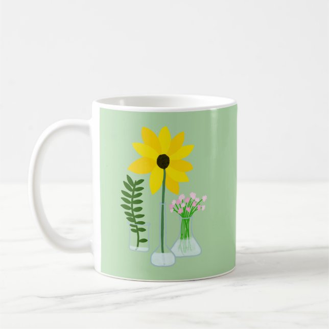 Chemie-Sonnenblume Kaffeetasse (Links)