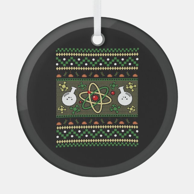 Chemie Uggge Christmas Science Engineer Geschenk Ornament Aus Glas (Vorderseite)