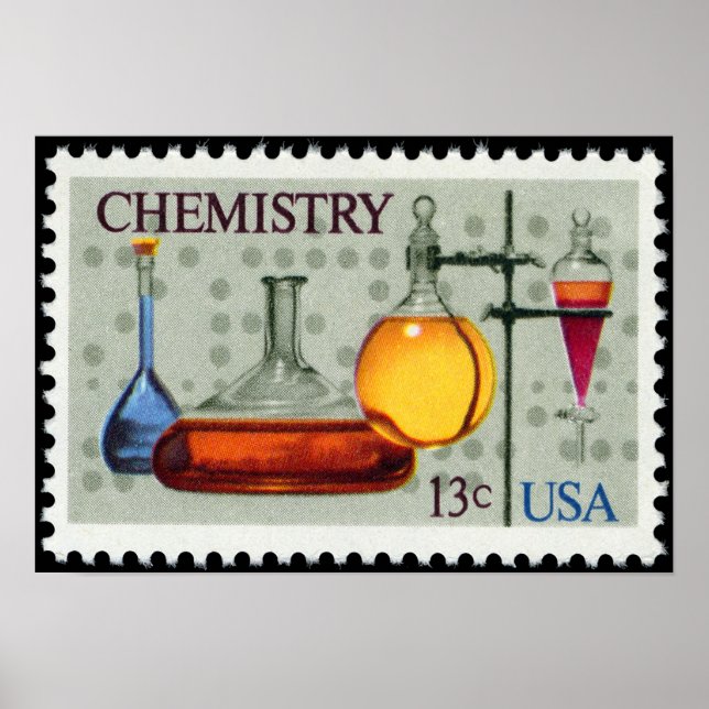Chemie~ US-Briefmarke~ American Chemical Society ~ Poster (Vorne)
