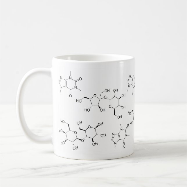 Chemie von Tee und Kaffee Tasse (Links)