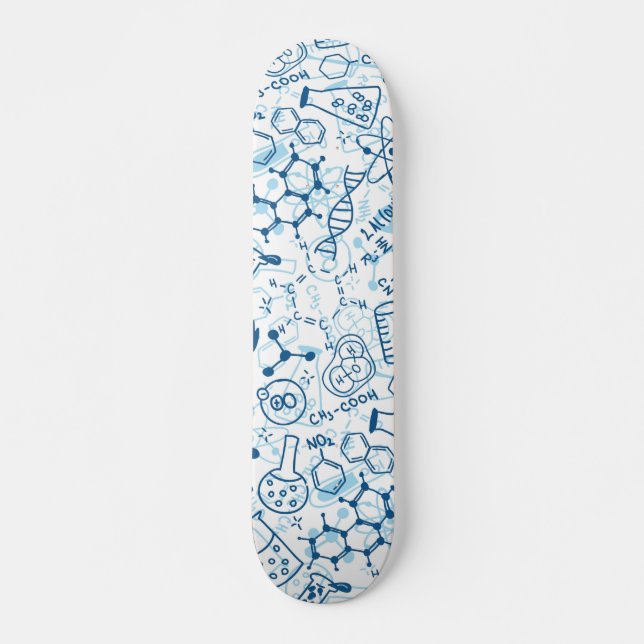 Chemie Wissenschaft Doodle Zeichne Skateboard (Vorne)