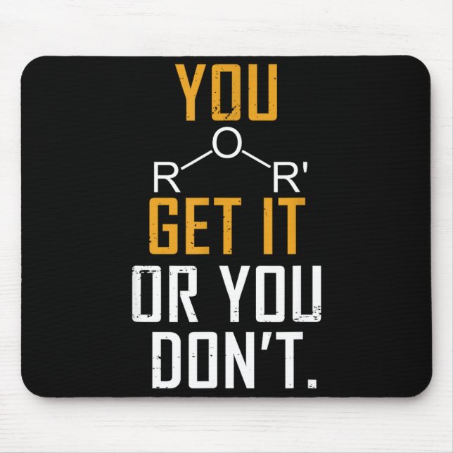 Chemie-Wortspiel - Ether Versteh Es Oder Nicht - L Mousepad (Vorne)