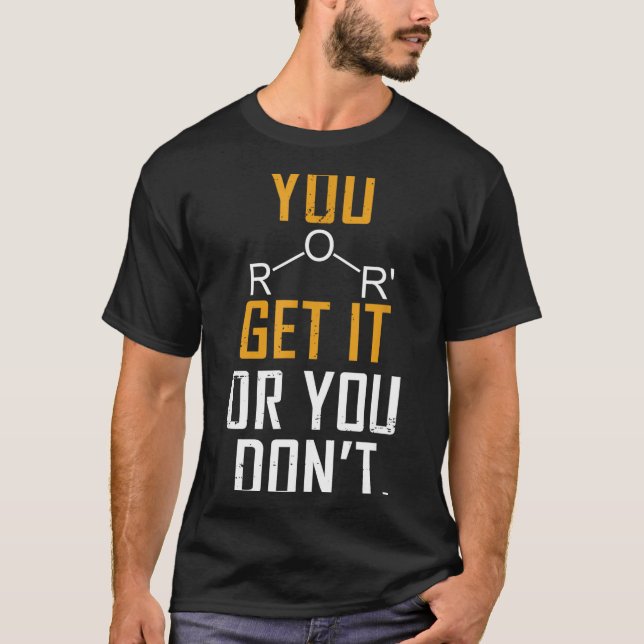 Chemie-Wortspiel - Ether Versteh Es Oder Nicht - L T-Shirt (Vorderseite)