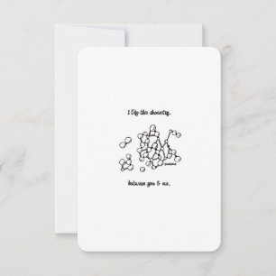 Chemie zwischen uns, ich Liebe Sie - Flachkarte