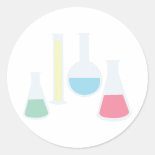 Chemiebeakers Runder Aufkleber