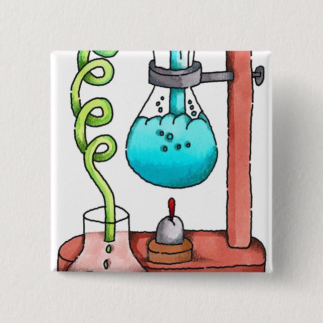 Chemieexperiment Button (Vorderseite)