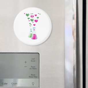 Chemiefaser, Labrador Glaswaren, Herz - Rosa Grün Magnet