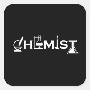 Chemiegeschenke Quadratischer Aufkleber
