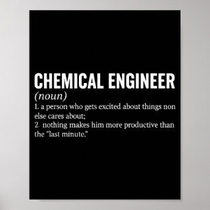 Chemieingenieur-Berufsdefinition Ingenieurwesen Poster