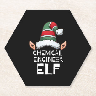 Chemieingenieur Elf Weihnachtsfeiertage Weihnachte Untersetzer