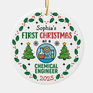 Chemieingenieur - Erste Weihnachtszeit Personalisi Keramik Ornament