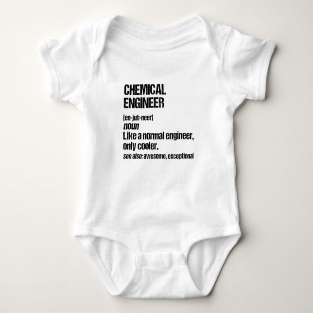Chemieingenieur Funny Engineering Abschluss Baby Strampler (Vorderseite)