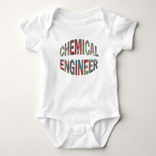 Chemieingenieur im hervortretenden Text Baby Strampler
