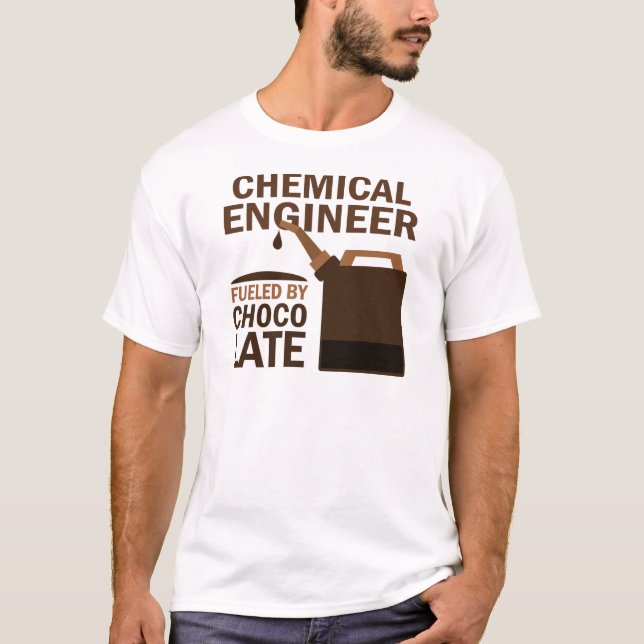 Chemieingenieur-(lustige) Schokolade T-Shirt (Vorderseite)