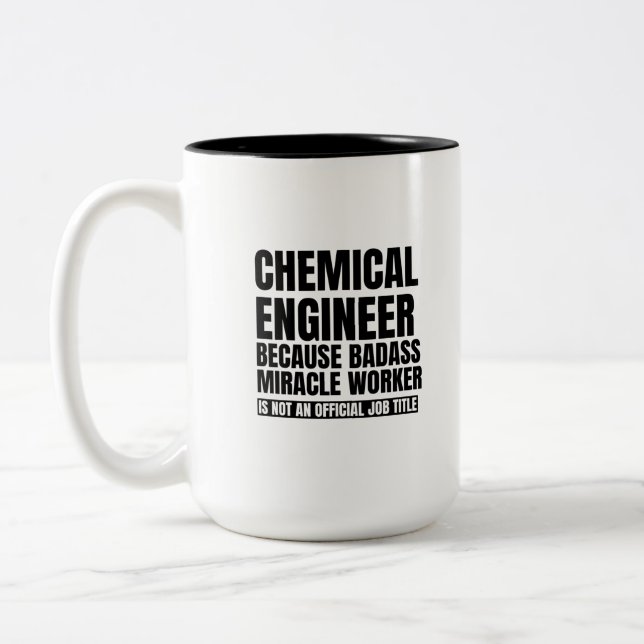 Chemieingenieur, weil ein Wunder-Mitarbeiter des B Zweifarbige Tasse (Links)