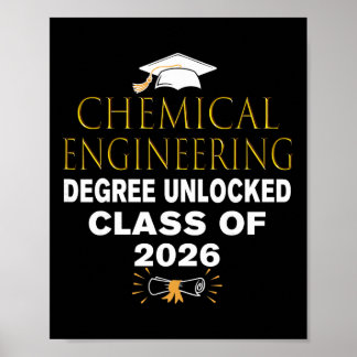 Chemieingenieurwesen-Abschluss freigeschaltet Cl v Poster