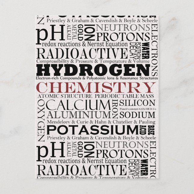 Chemiekarte Postkarte (Vorderseite)
