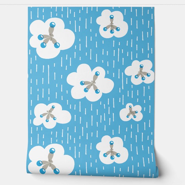 Chemieklasse Blaue Moleküle Wissenschaft Geek Tapete (Abrollen)